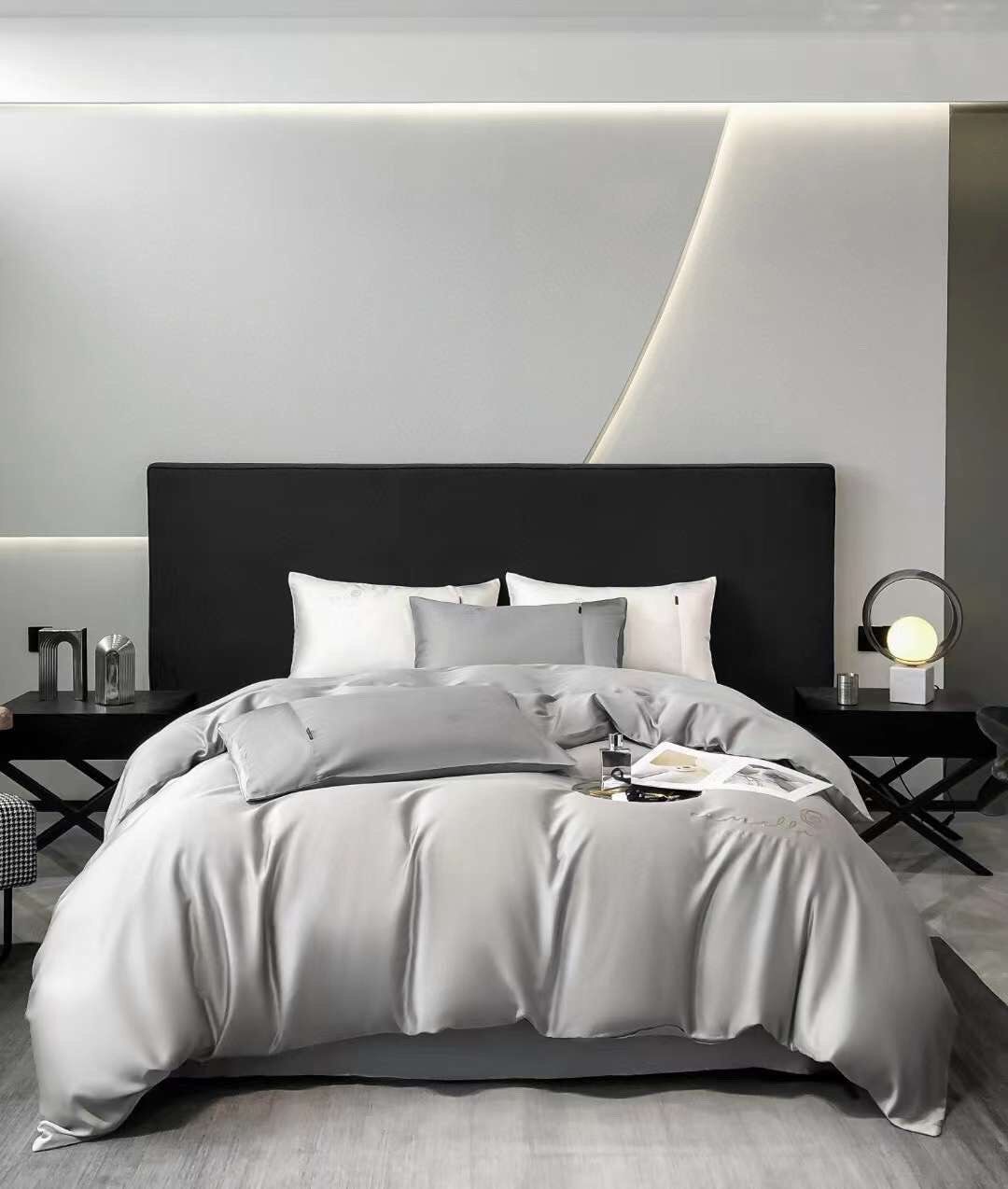 Bộ chăn ga gối lụa tencel phối cao cấp