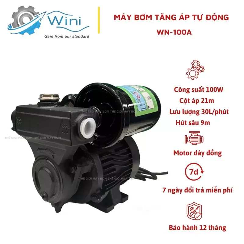 Máy bơm tăng áp tự động mini 100W Wini 100w