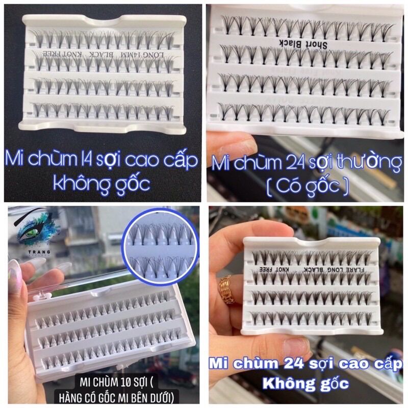 Mi Chùm 24 sợi cao cấp mi nhẹ, mềm size S,M,L,XL