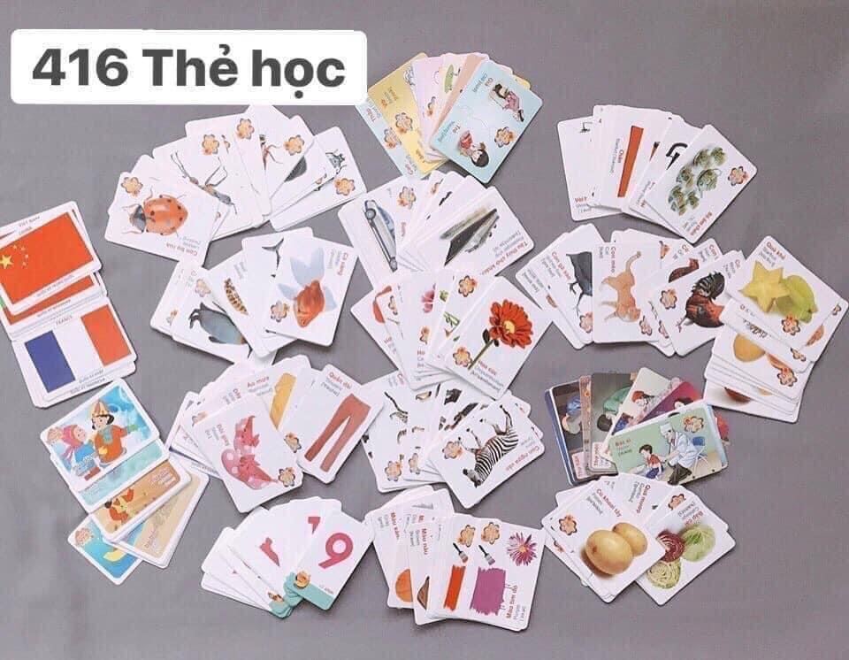 Thẻ học thông minh cho bé 1 bộ 416 thẻ