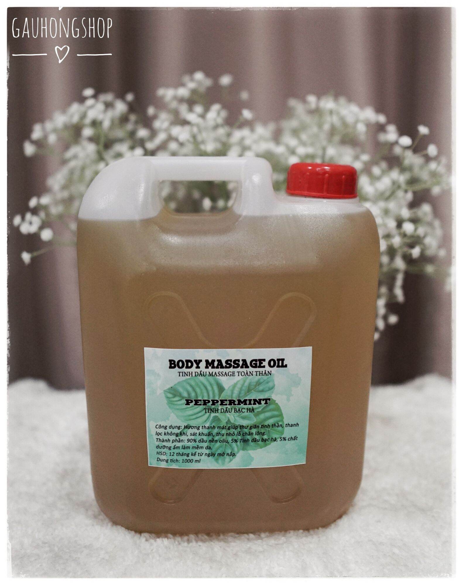 Lemongrass Body Massage Oil 5 Liter - Relaxing, Smooth Skin Care - Premium Product for Spas |   No Stickiness, No Stain, No Towel Stain