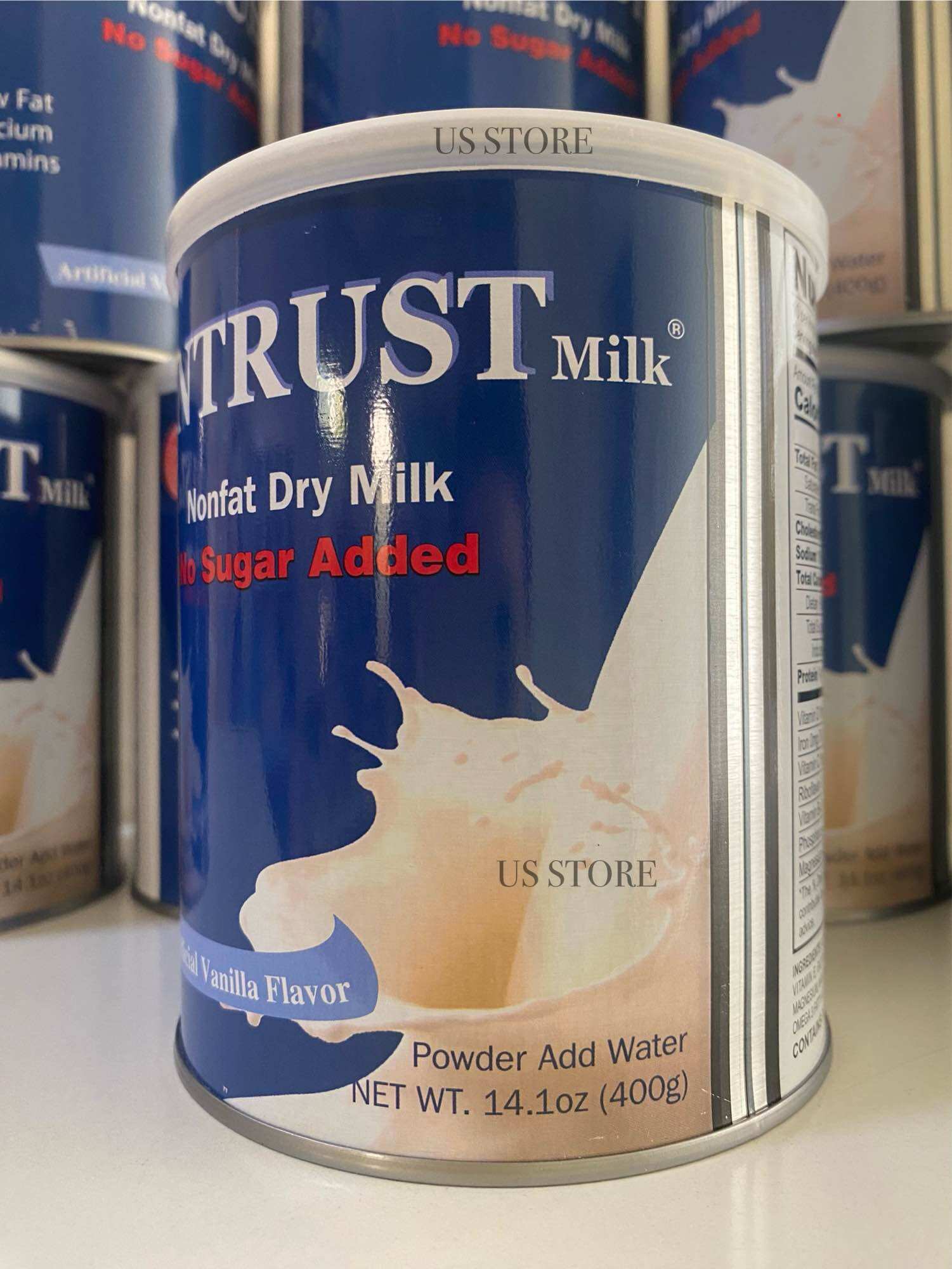 Sữa bột Entrust Milk không đường dành cho người tiểu đường hộp 400gr của Mỹ
