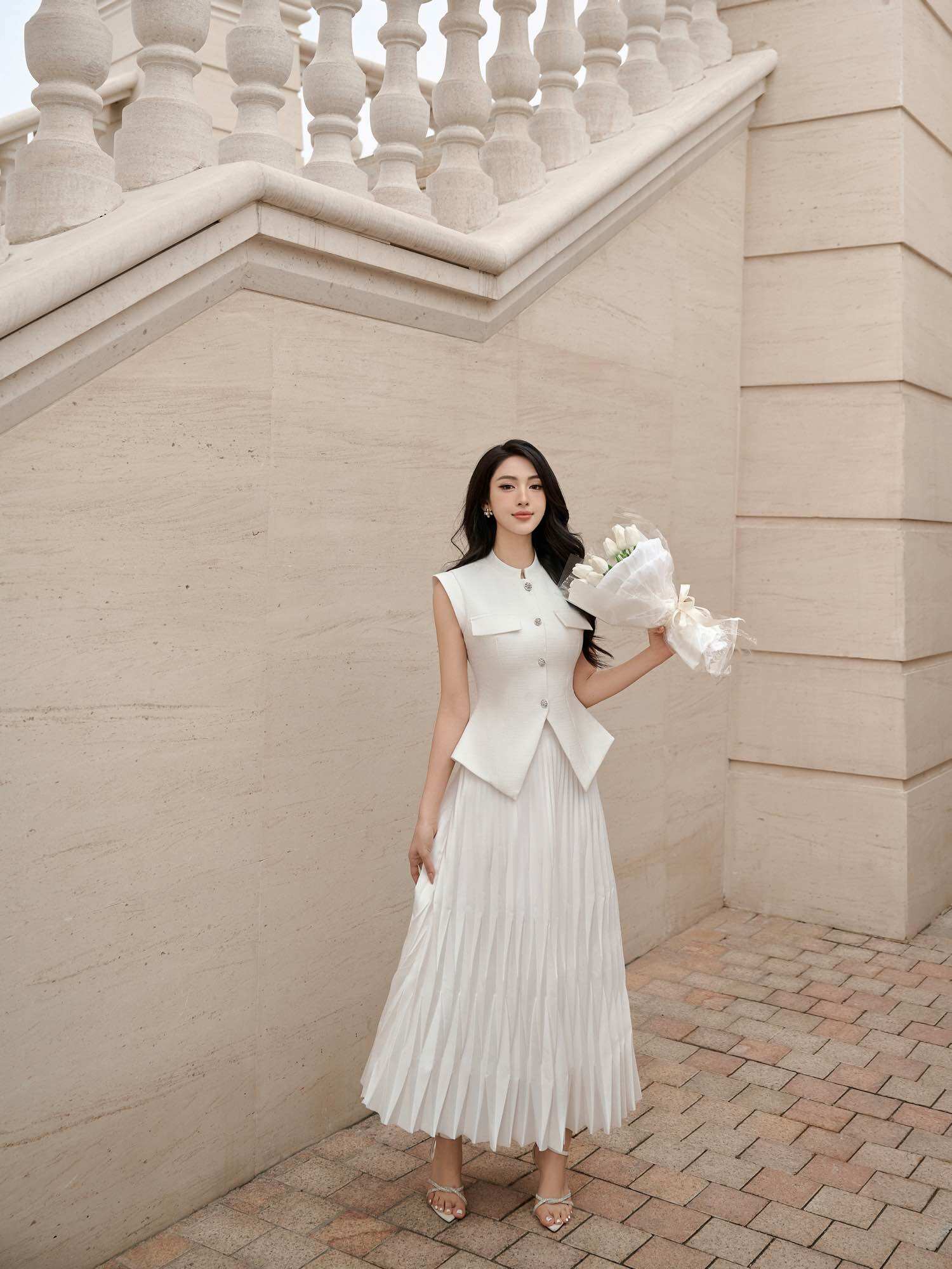 LAGOM - Chân váy dập ly chéo cách điệu (PANCY SKIRT)