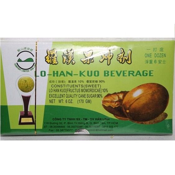 HỘP 170G LA HÁN QUẢ HOÀ TAN HÁN LINH(LOẠI CÚP VÀNG)