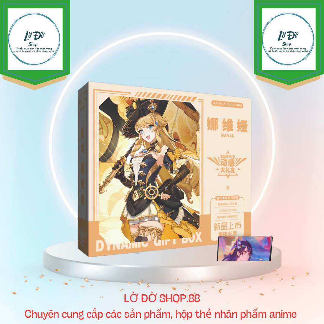 🔥[GIFT BOX] Hộp quà Anime GENSHIN IMPACT NAVIA (New seal) [Cards]