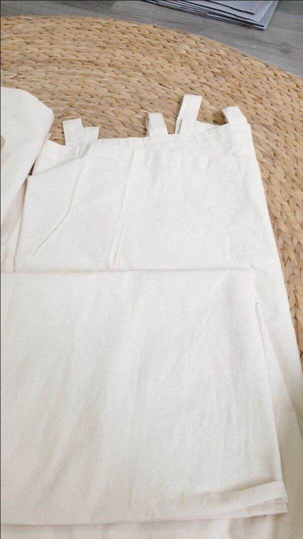 Rèm Cửa Vải Canvas Thô Mộc Vintage - Không Kèm Thanh Treo