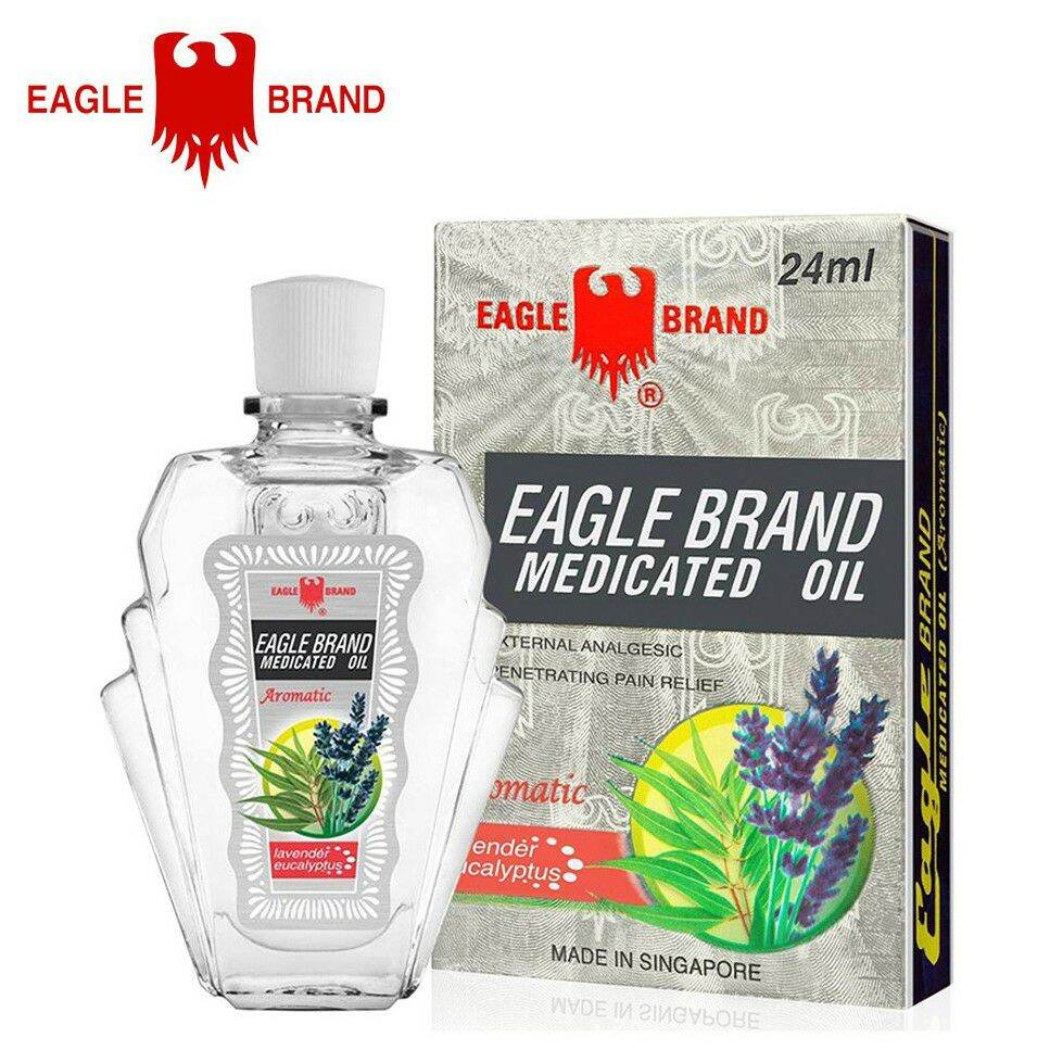 Dầu gió Con Ó Eagle Brand Singapore trắng 24ml, 3ml - Hàng Chính Hãng