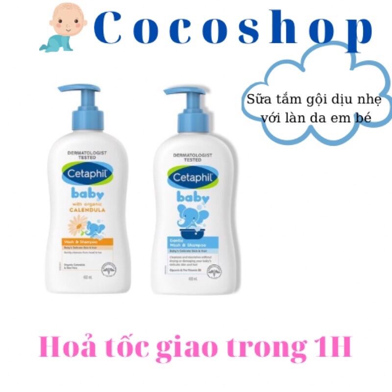 Sữa tắm gội Cetaphil cho bé- cetaphil Babby wash & shampoo with Organic
