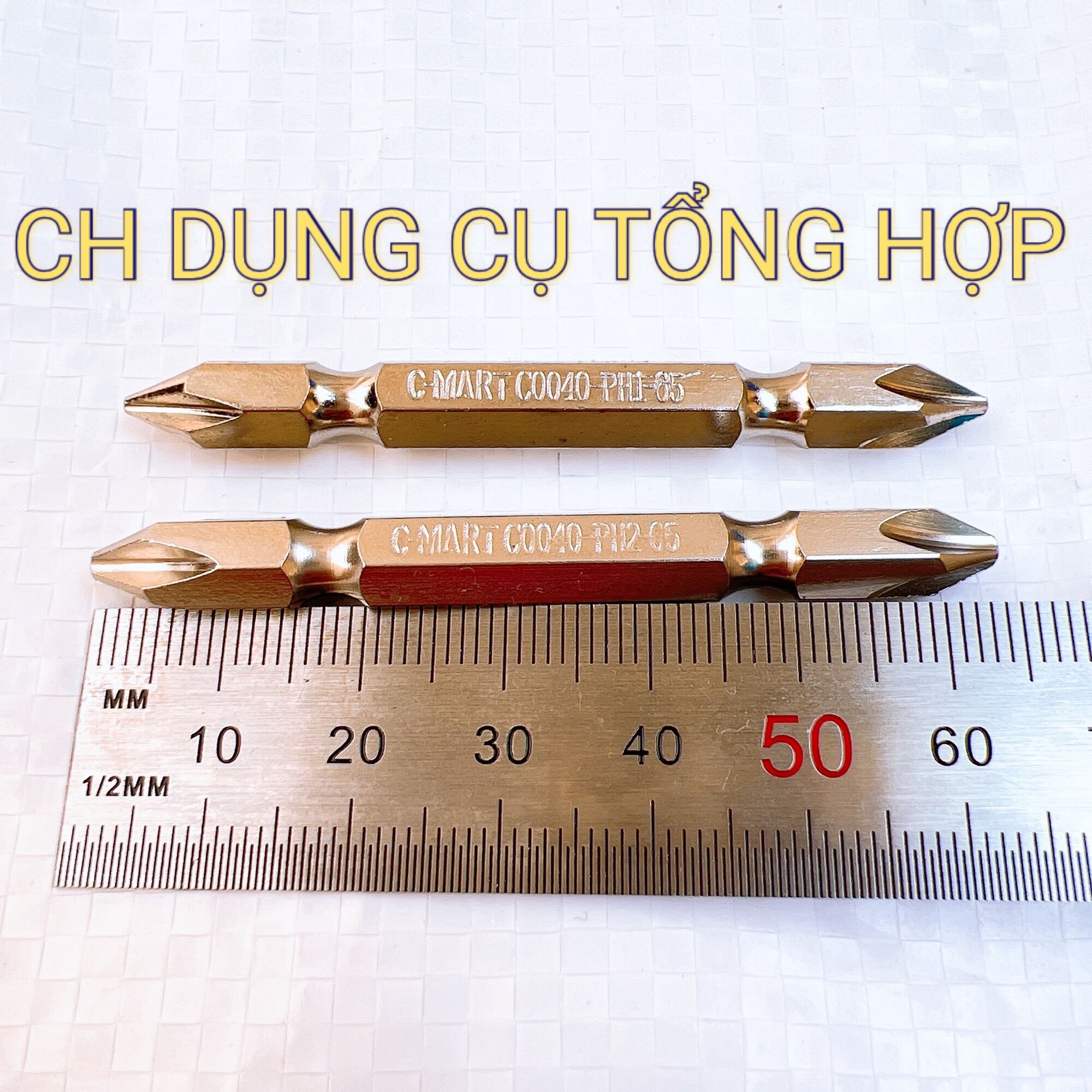 Mũi bắn vít  2 đầu C0040-PH1-65/ C0040-PH2-65 C'Mart (Mũi bắn vít)