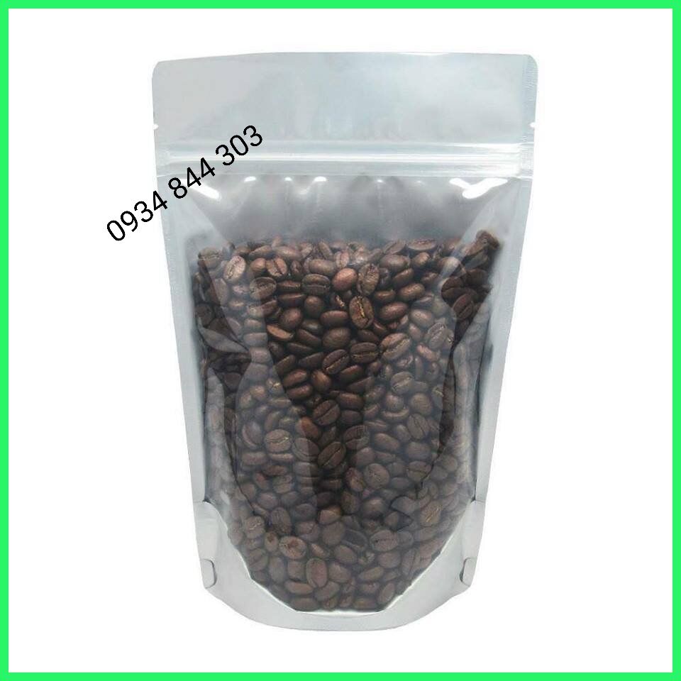 1kg túi zip 1 mặt trong 1 mặt bạc