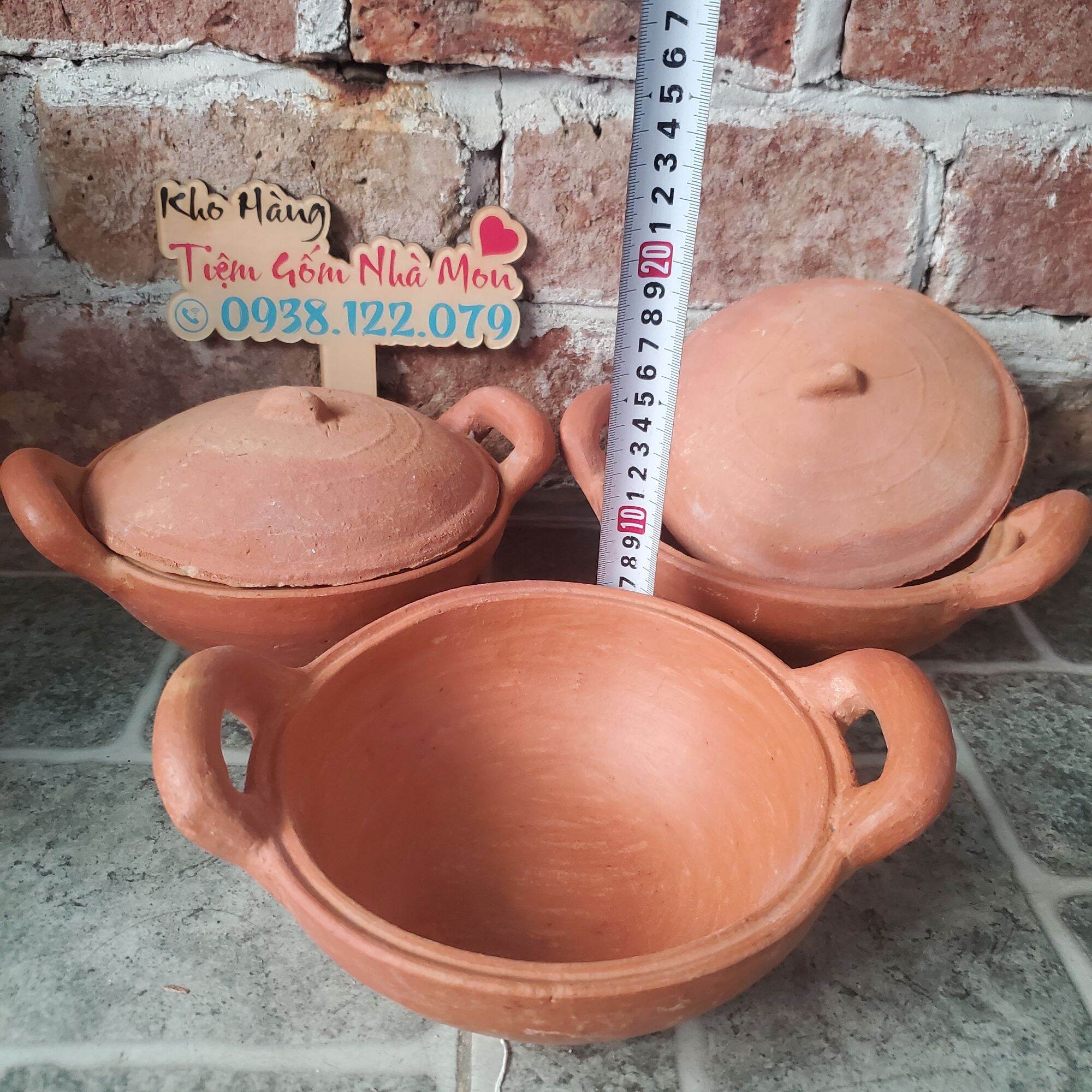 🌿💢Nồi đất Miền Tây 2 Quai dày size 17cm💥🌿 (nắp nồi không đẹp)🤑