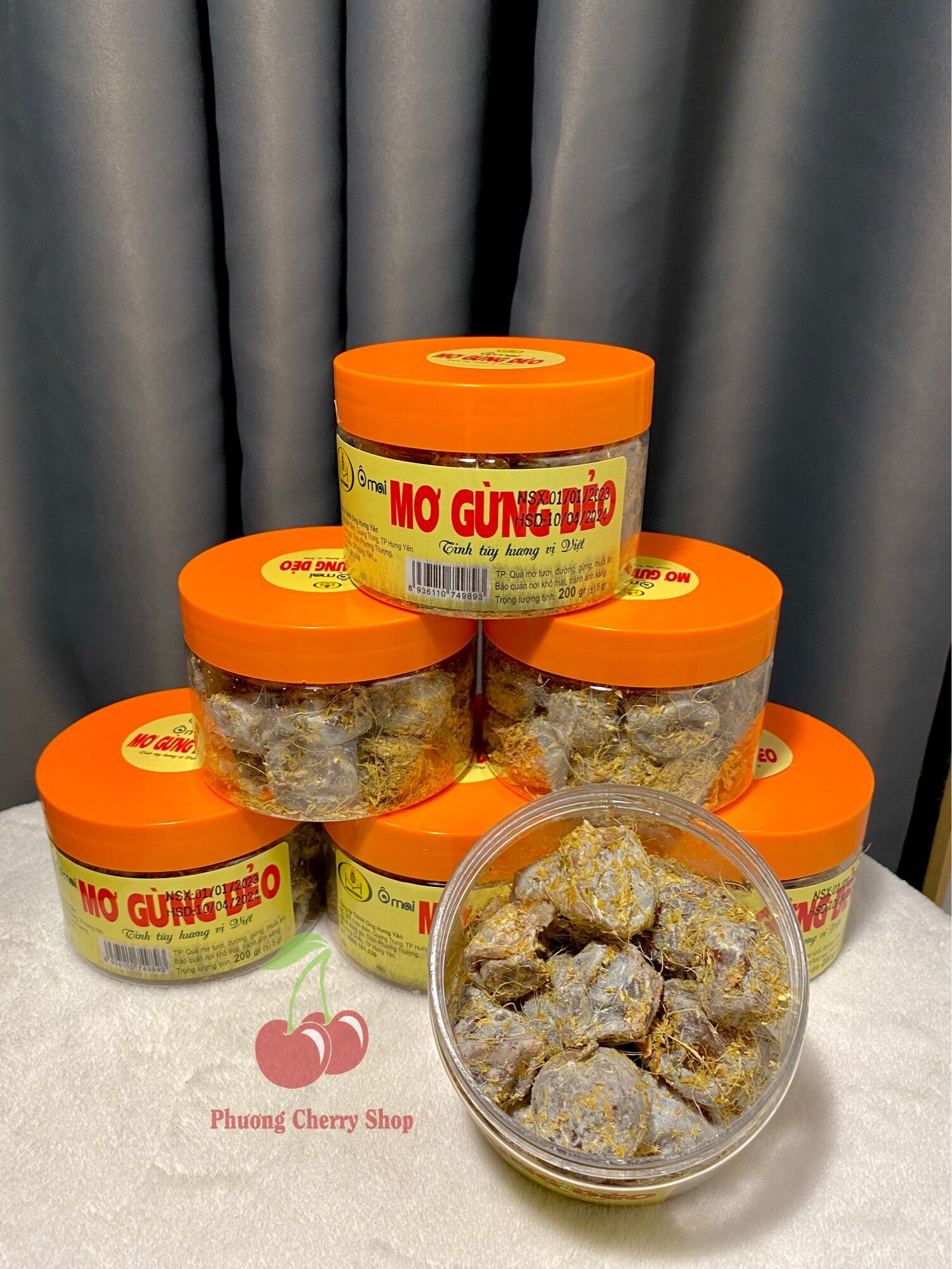 Ô mai mơ gừng dẻo