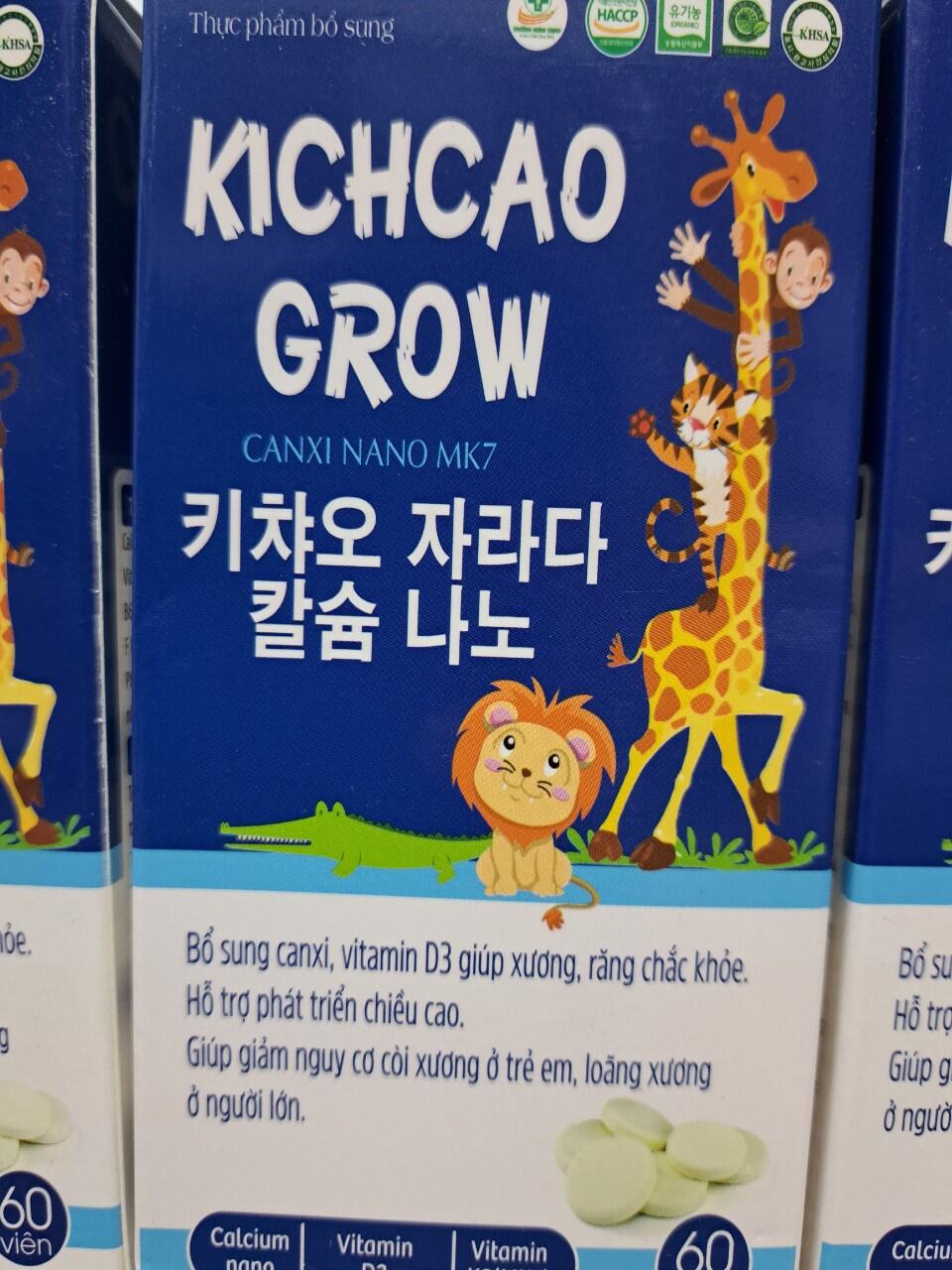 (Bán Chạy) Kẹo Canxi Kichcao Gow tăng chiều cao , bổ sung canxi nano