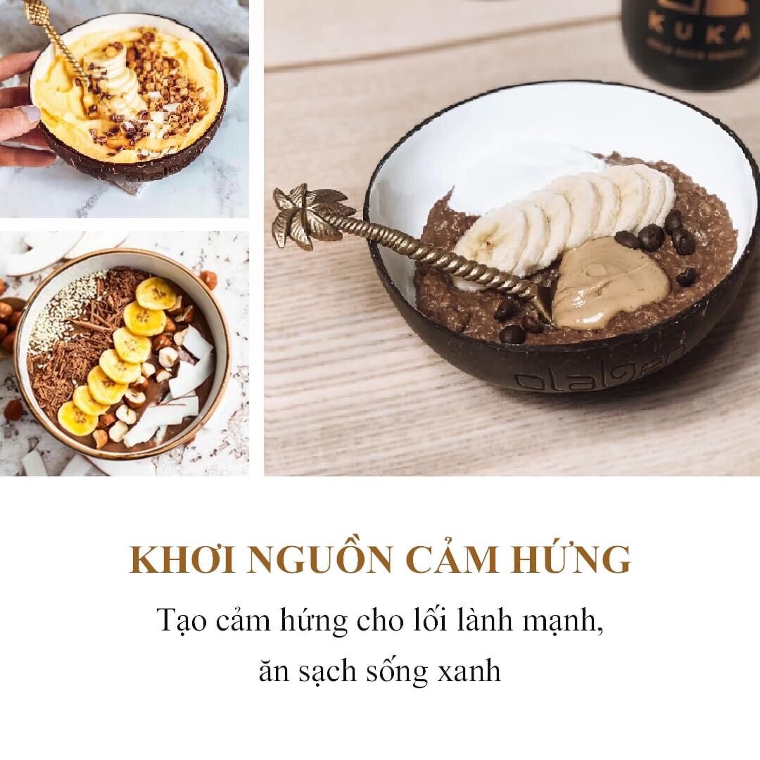 Gáo dừa kèm muỗng Olaben Nutrition