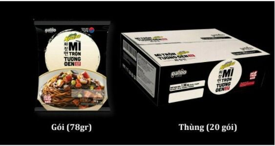 Thùng Mì Trộn Tương Đen Koreno Mì Tương Đen Hàn Quốc 78gr Thùng 20gói