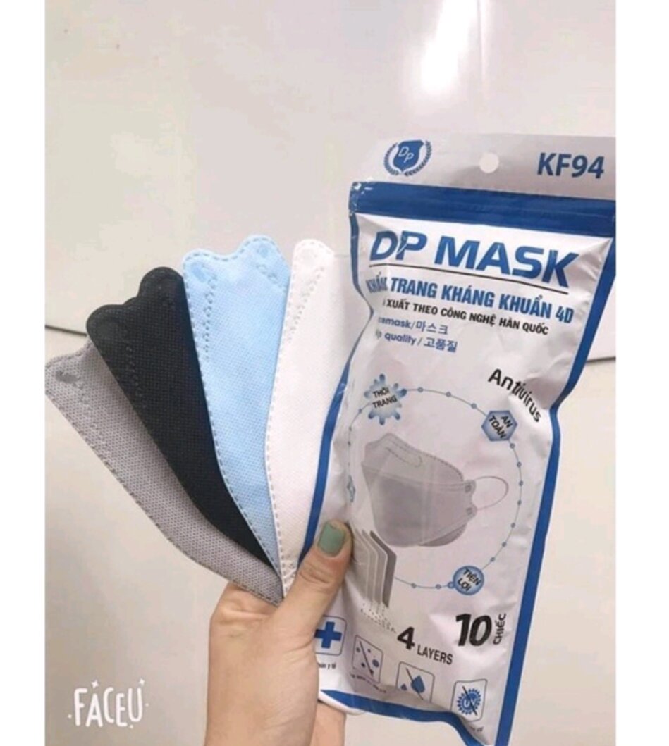 Khẩu trang kf94 4lớp túi 10 chiếc