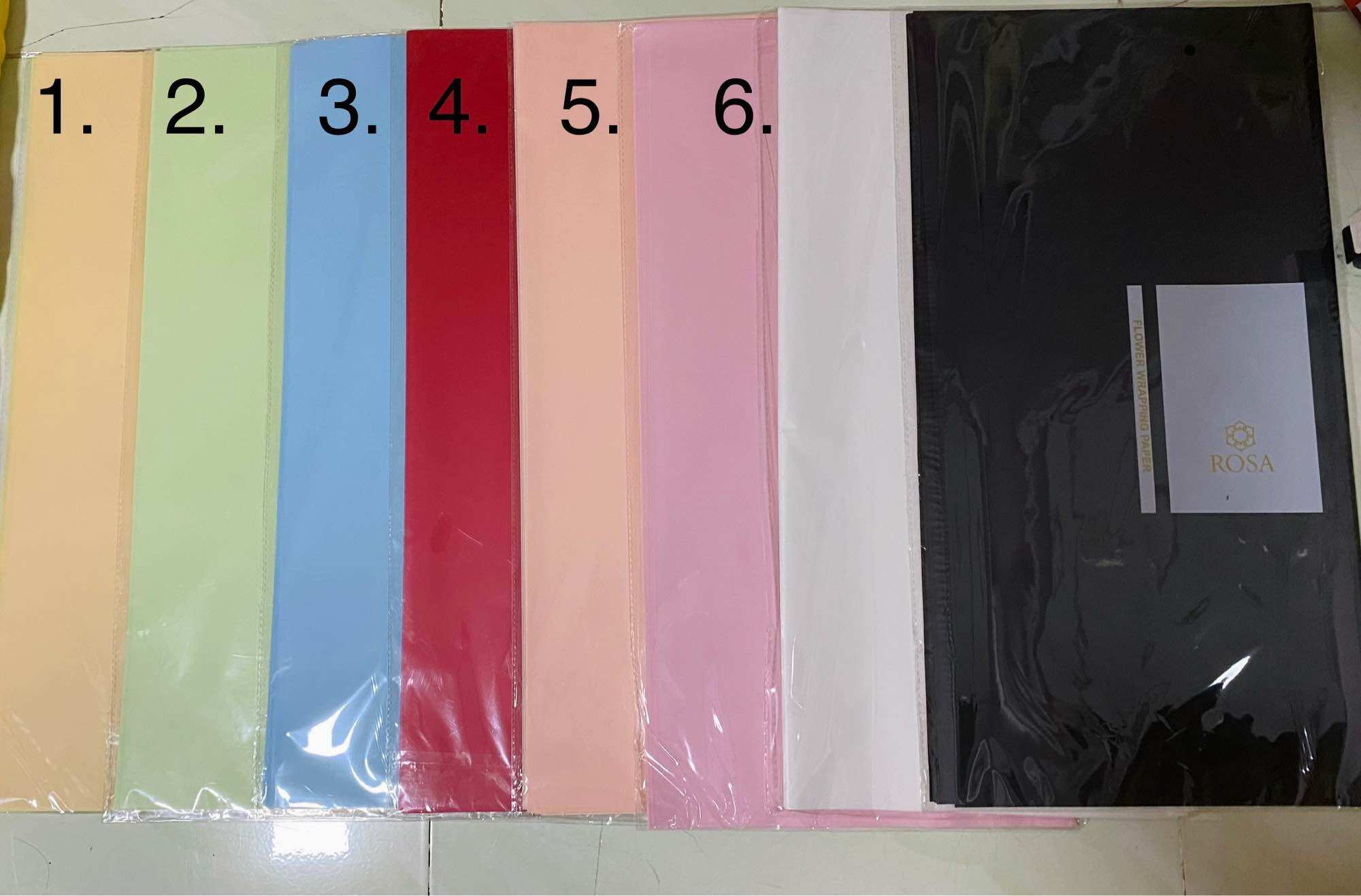 Giấy gói hoa bóng mờ trơn 1 mặt 58x58cm