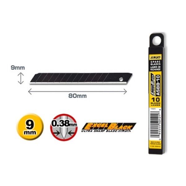 Lưỡi dao trổ nhật OLFA hộp 10 lưỡi 9mm