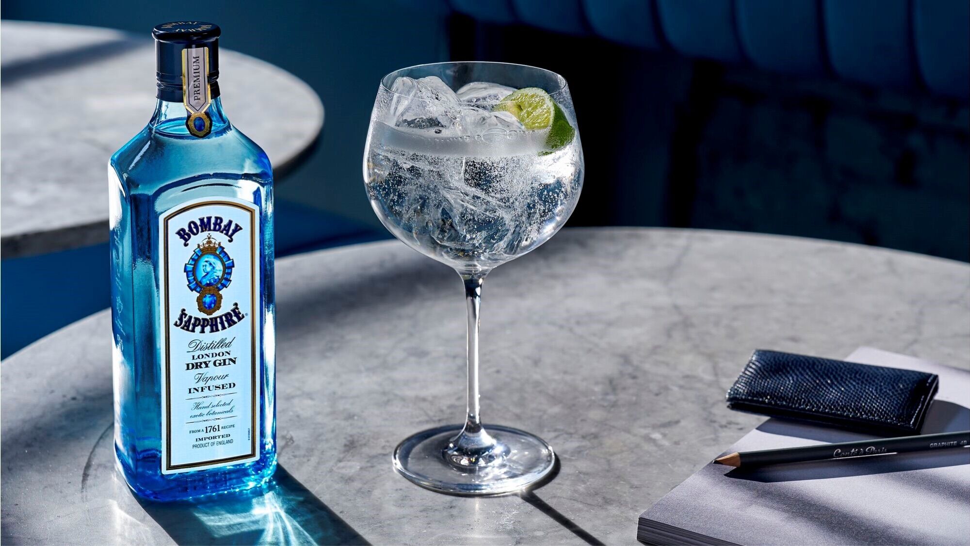 Vỏ chai đẹp Gin Bombay Sapphire 750ml
