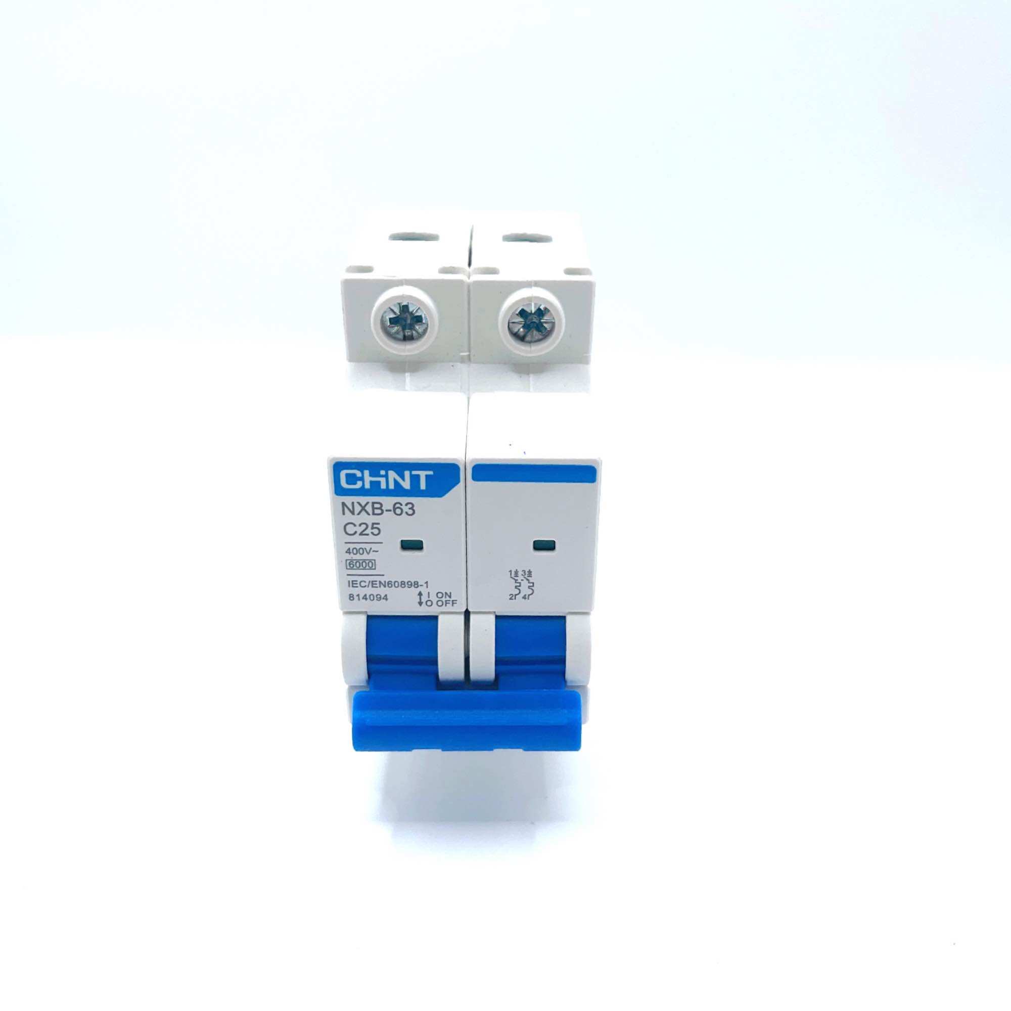 Aptomat MCB 2 Pha NXB-63 Chint 6A~ 63A, Dòng Cắt 6kA (Hàng chính hãng)