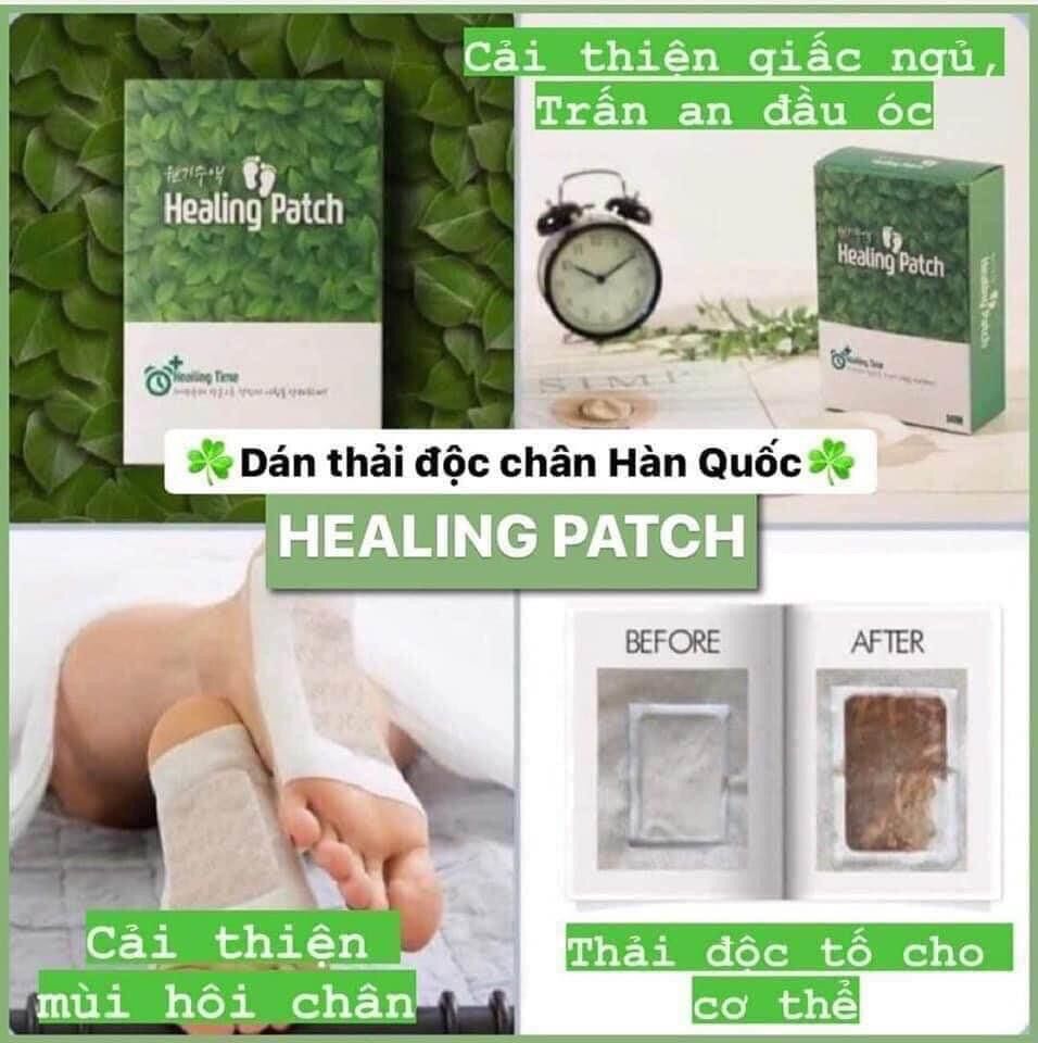Miếng dán thải độc cho chân Healing Patch Hàn Quốc 30 miếng