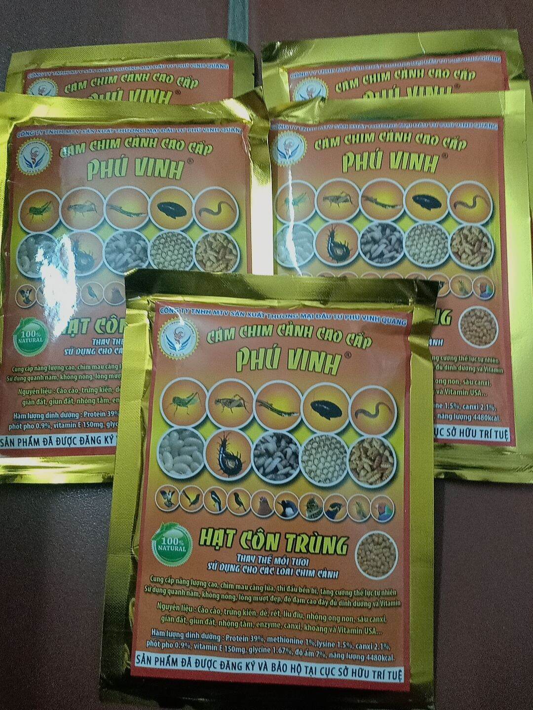 Hạt Côn Trùng100G (Phú Vinh) Cám Chim Cao Cấp- Hạt Côm Trùng Cao Cấp