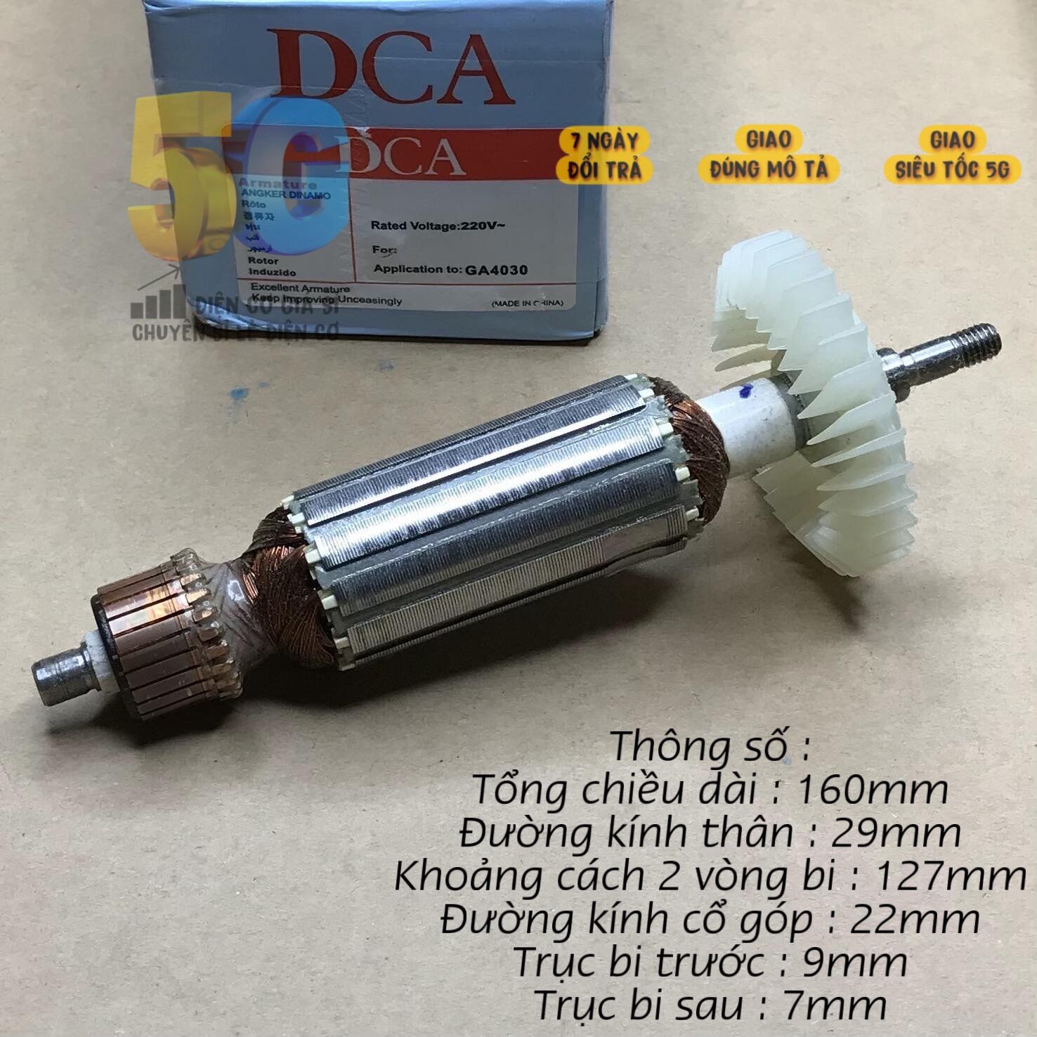 Rotor máy mài makita ga4030 4030 chính hãng dca hoặc các máy trung quốc giống 4030