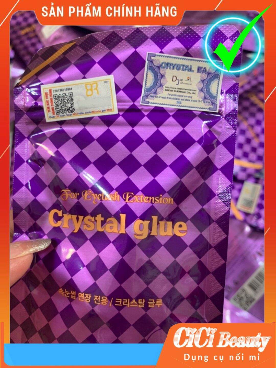 KEO NỐI MI CRYSTAL _ KEO TÍM CRYSTAL HÀN QUỐC (5ml)