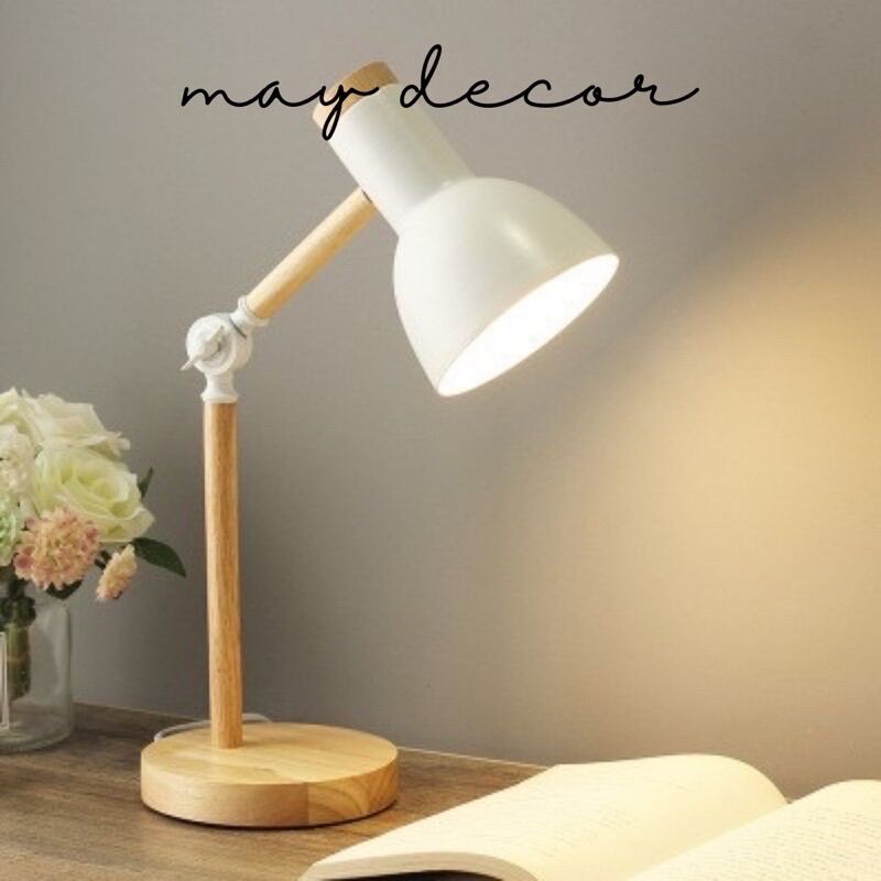 Đèn học đế gỗ bảo vệ mắt Décor phong cách Hàn Quốc - MAY.DECOR