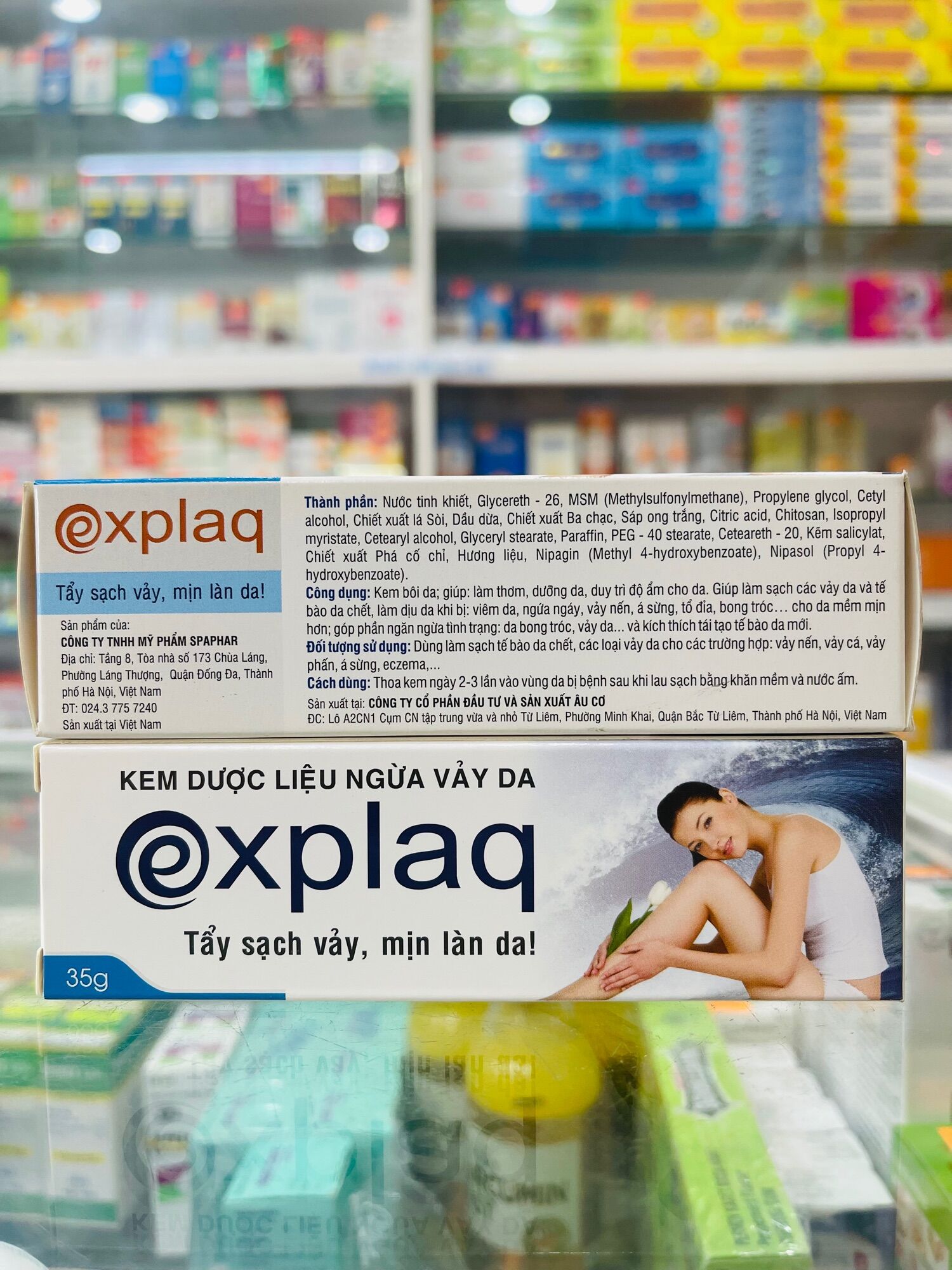 Kem dược liệu ngừa vảy da explaq - 35g - tẩy sạch vảy, mịn làn da