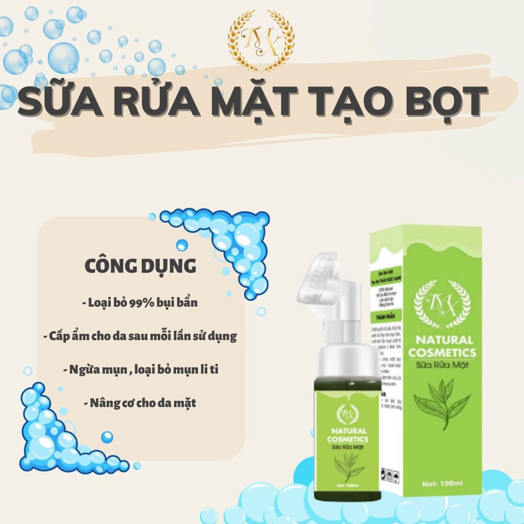 Sữa Rửa Mặt Thảo Mộc Xanh 3 in 1
