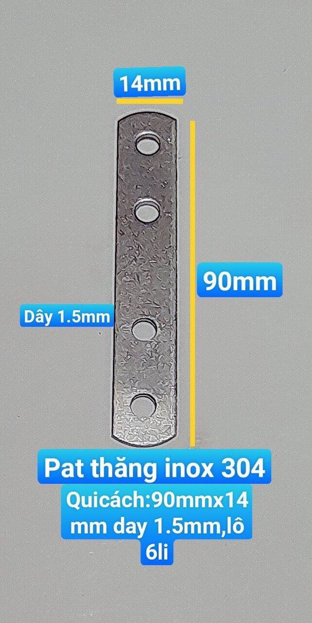 10 cái pat thẳng inox 304