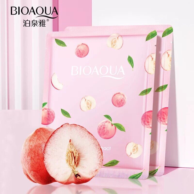 [HCM]Combo 4 miếng Mặt nạ giấy trái đào Peach Extract Hexacpeptid Extract