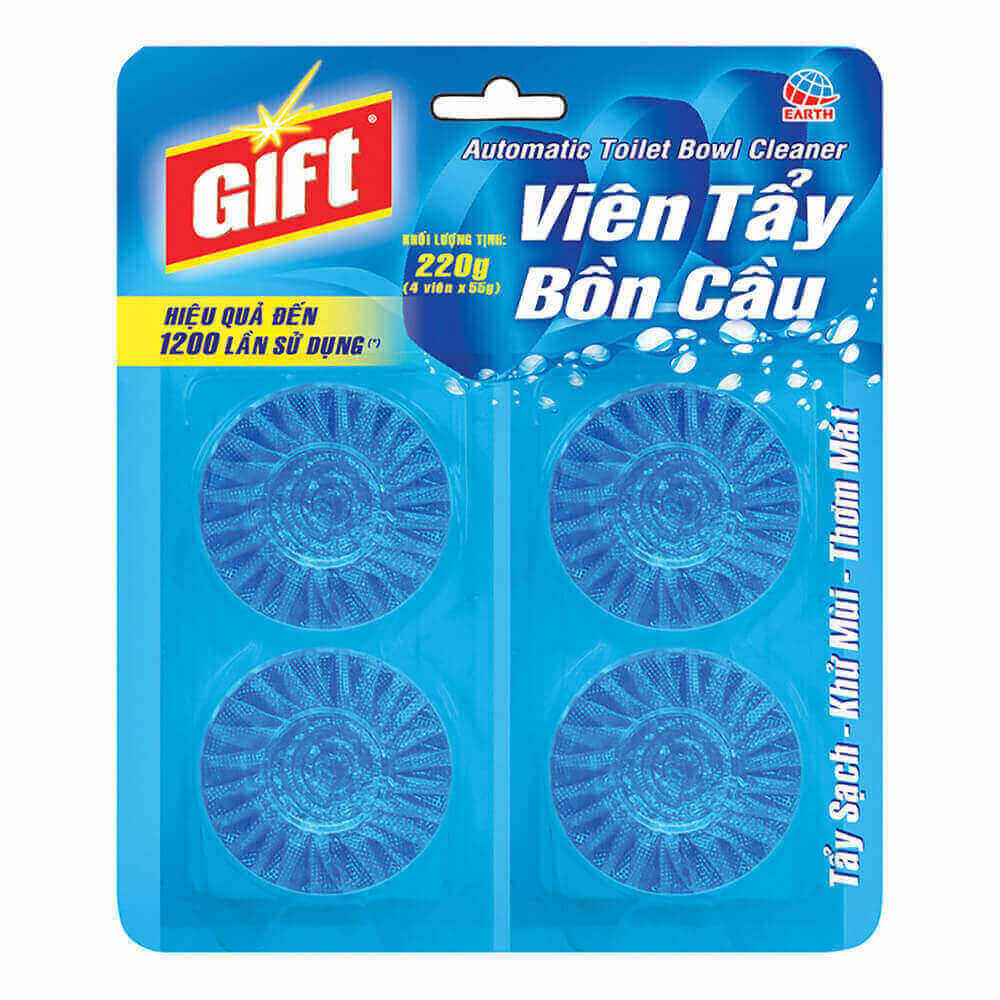 Viên tẩy bồn cầu Gift vĩ 4 viên