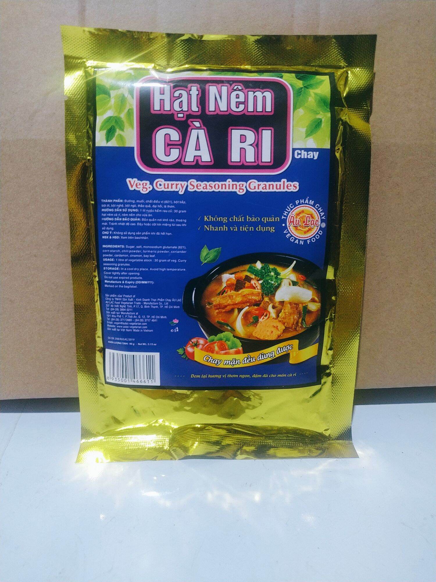Hạt nêm cà ri chay âu lạc 90g