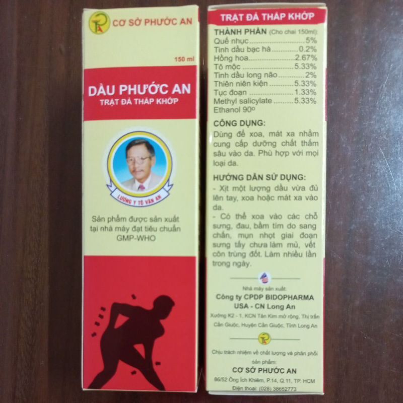 Dầu Phước An Trật Đả Thấp Khớp