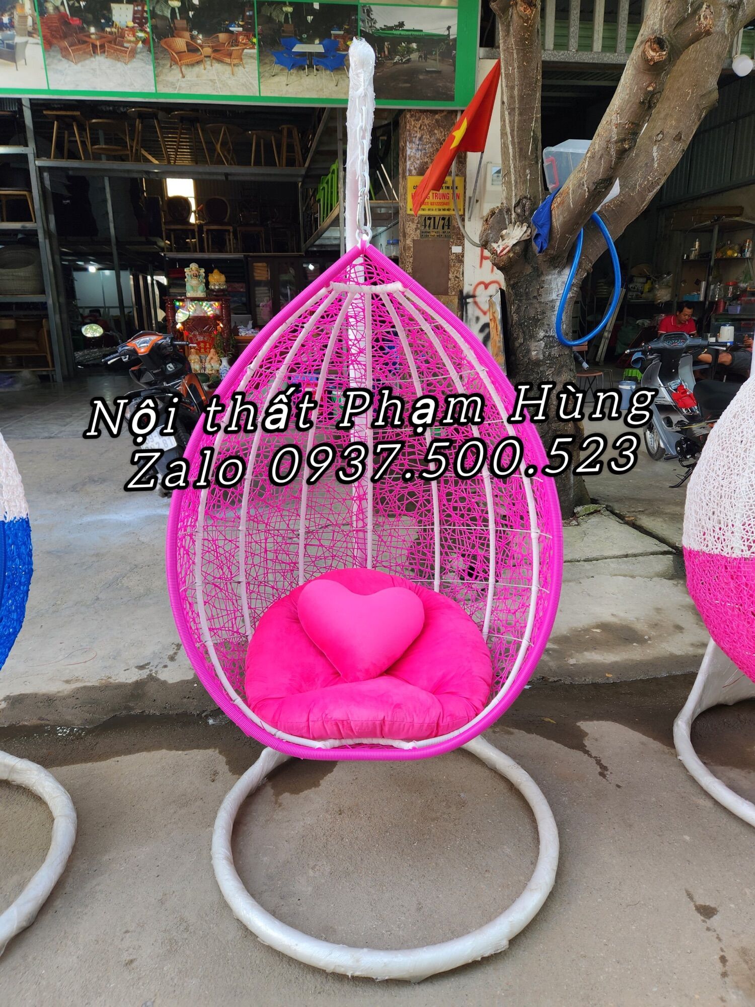 Xích đu trứng sân vườn
