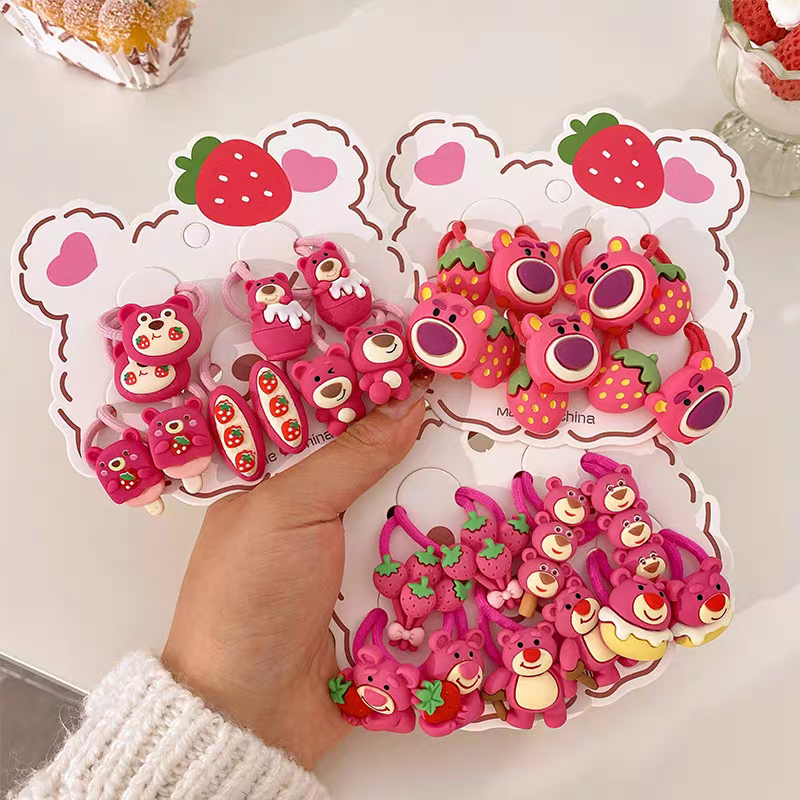 Set 10 Dây Cột Tóc Gấu Dâu Dễ Thương Dành Cho Bé Yêu ( Giao Mẫu Ngẫu Nhiên)