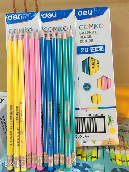 Hộp bút chì 2b deli comiko c011 12 bút