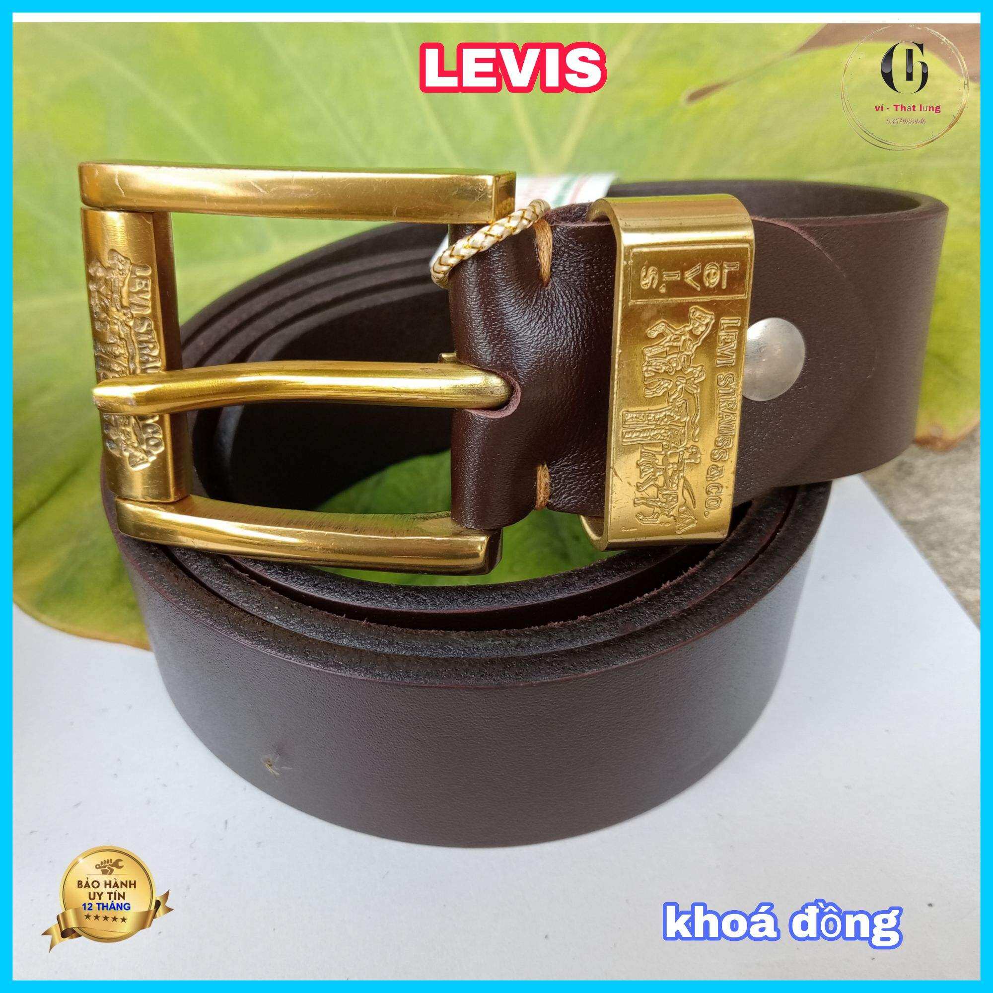 Thắt Lưng Nam Da Bò ITALY Nhập Khẩu Cao Cấp - Đầu Khoá Đồng Đúc Nguyên Khối LEVIS - Dây Nịt Nam Đẹp
