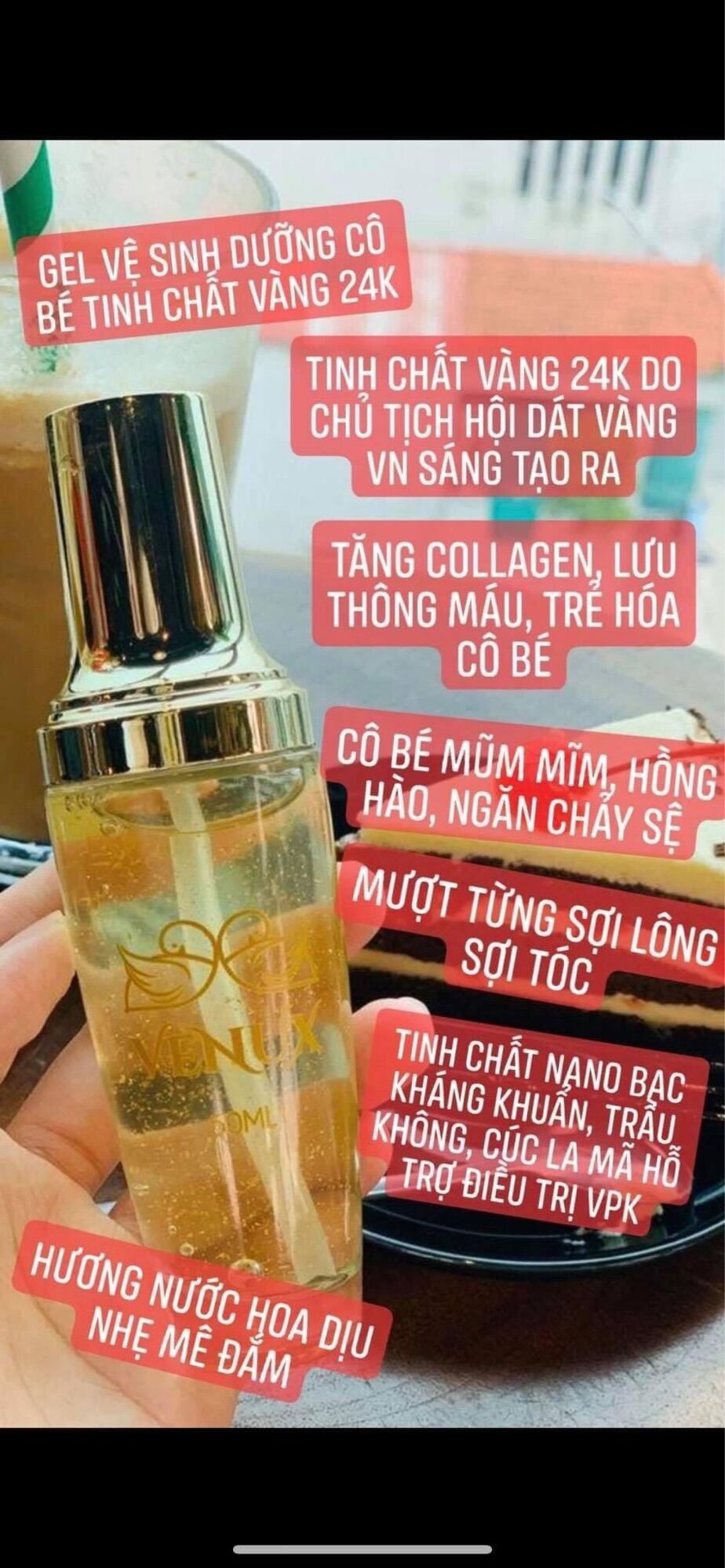Gel Vệ sinh tinh chất Vàng VENUX - lựa chọn số 1