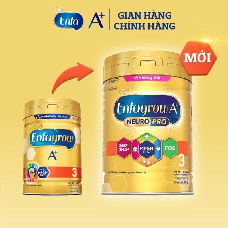 Sữa bột Enfagrow A+ neuropro số 3 830g