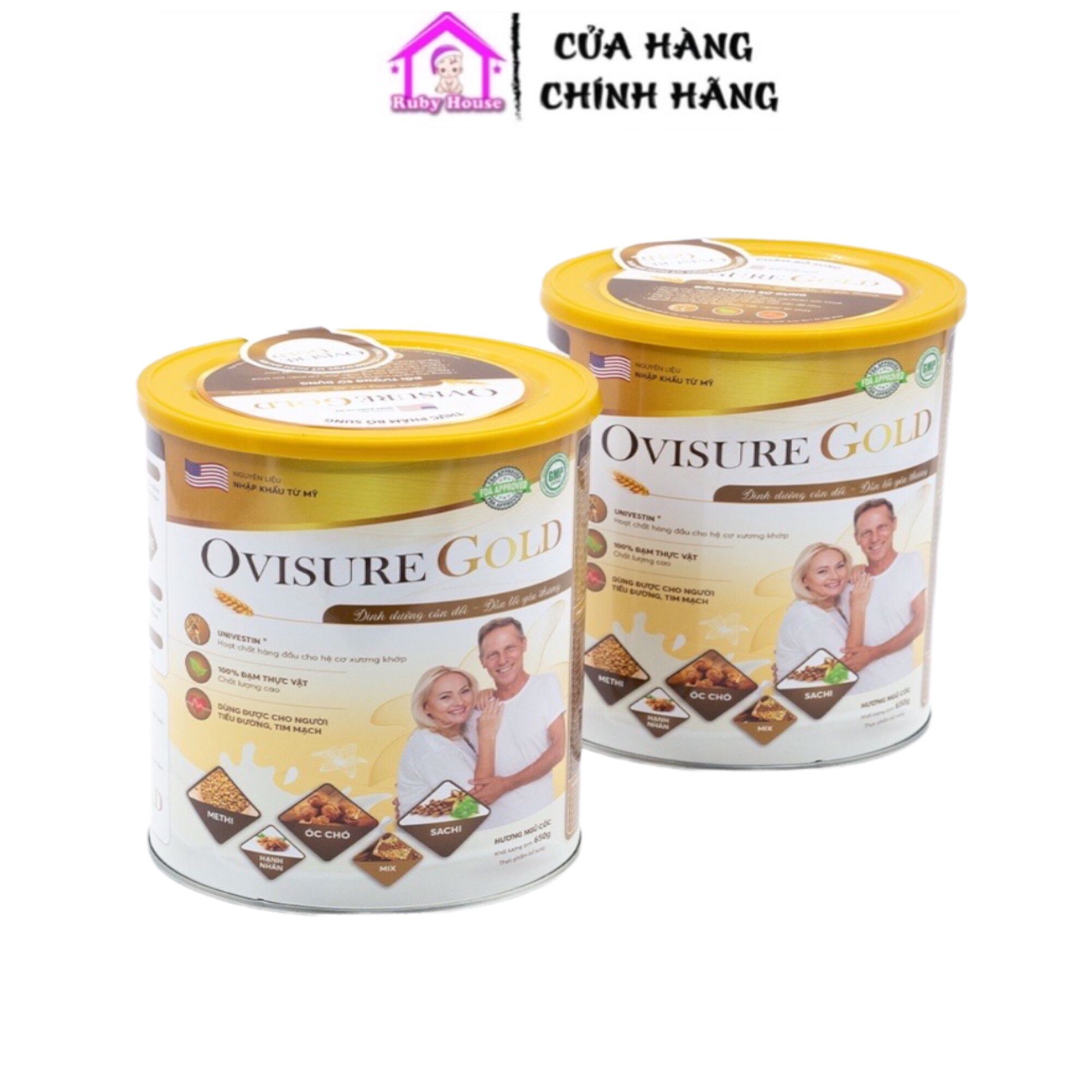 Combo 2 lon sữa xương khớp Ovissure Gold date mới