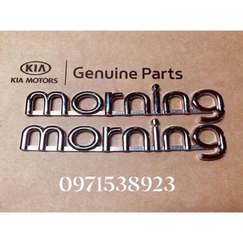Chữ morning dán đuôi xe kia morning 2004-2011