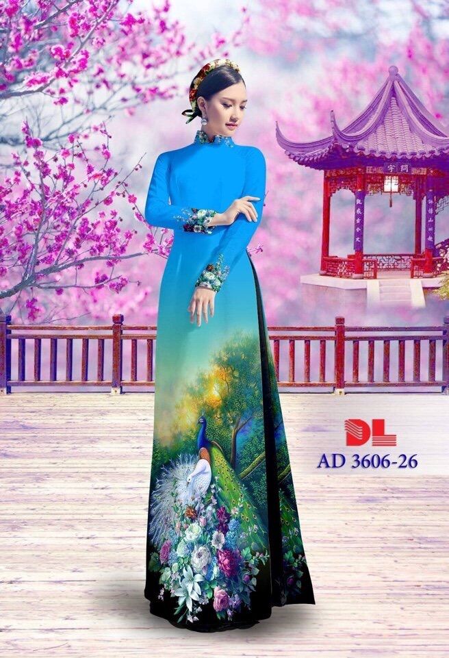 [HCM]Áo dài in con công