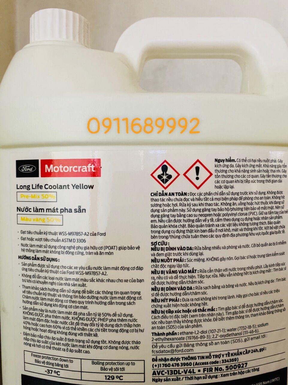 [ Chính hãng] NƯỚC LÀM MÁT ĐỘNG CƠ FORD MOTOCRAFT 4L