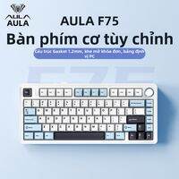 AULA F75 Bàn phím cơ 75% ba chế độ kết nối không dây Bluetooth gaming văn phòng tùy chỉnh Gasket 1.2mm