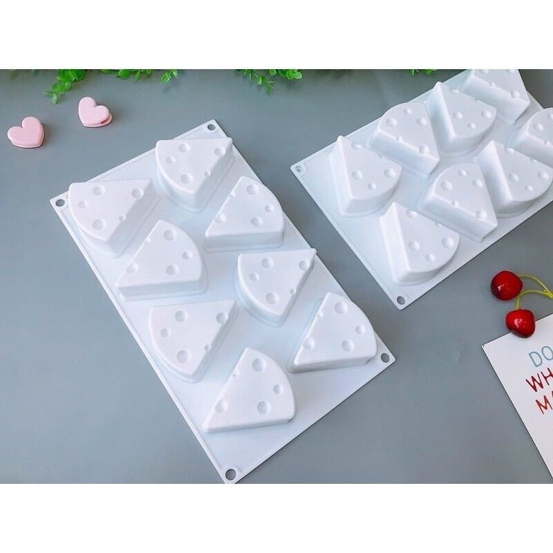 Khuôn làm bánh, pudding ăn dặm cho bé bằng silicon hình phomai