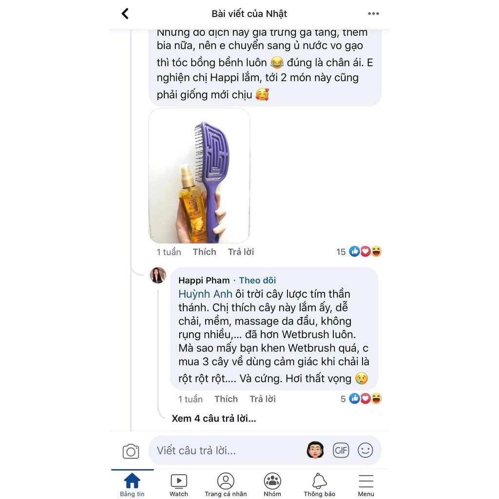 LƯỢC CHẢI TÓC LADY JAYNE