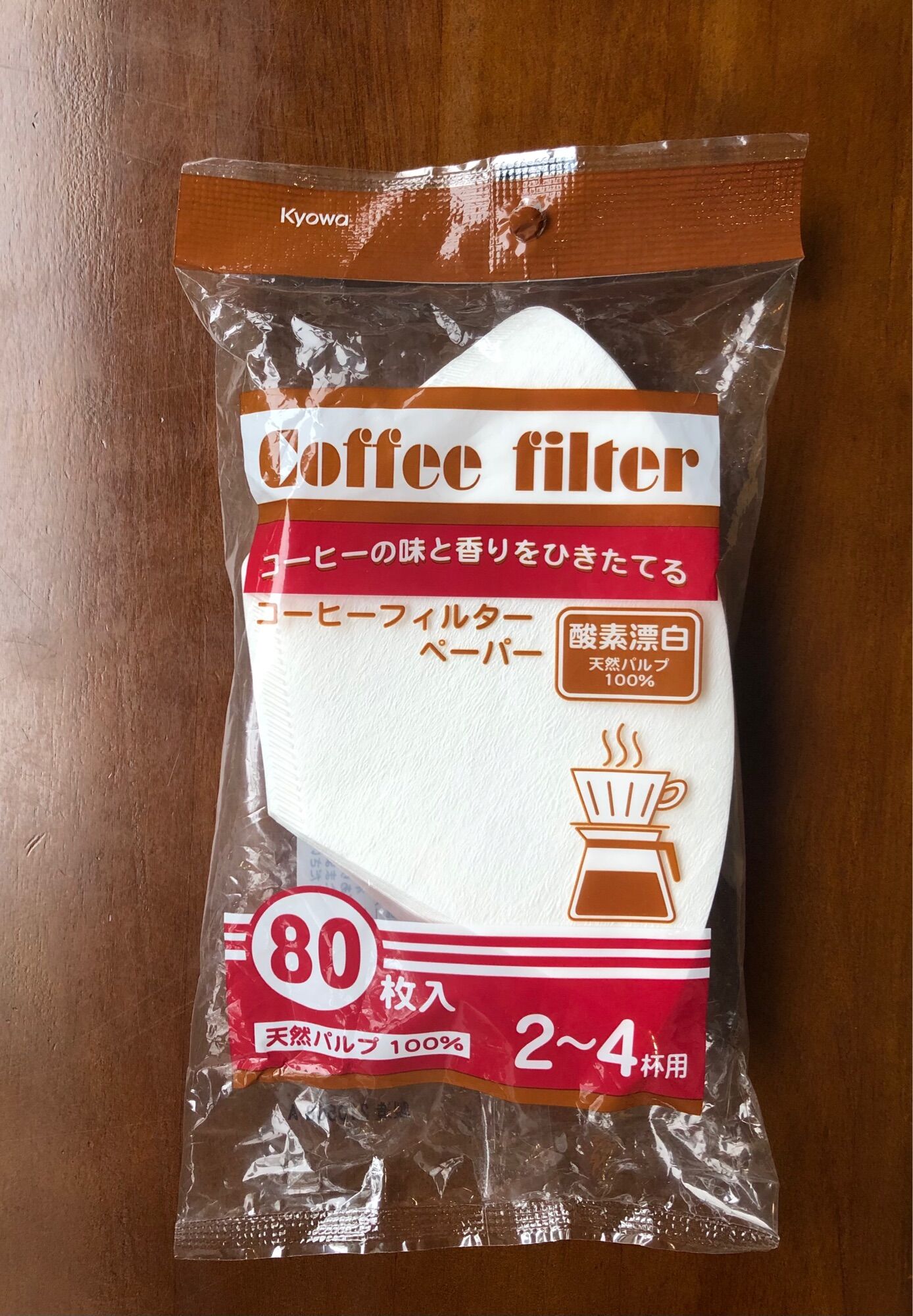 Giấy lọc cà phê cỡ nhỡ 2-4 cốc xuất xứ Nhật 80 tờ.